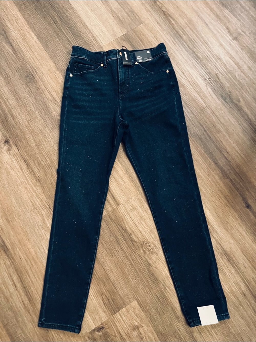 NWT Express Skinny High Rise 4 way Hyper Stretch sparkle jeans